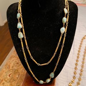 Kori Green Dynamit Blue Oval Necklace
